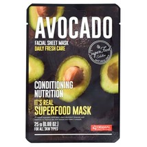 5X Korean Sheet Conditioning Mask DERMAL Superfood Avocado 25g - £18.57 GBP