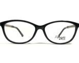 Parade Eyeglasses Frames 2120 BLACK Silver Cat Eye Full Rim 53-15-142 - $46.53