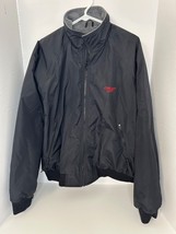 Circuit City Black Embroidered Full Zip Windbreaker Bomber Lined Jacket  XL - $701.77 MXN