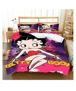 4pc. Betty Boop Cartoon Full Queen Polyester Microfiber Duvet Comforter Set - £123.23 GBP+