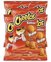 Sabritas cheetos bolitas 40g Box with 5 bags papas snacks autenticas fro... - £15.76 GBP