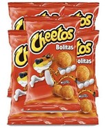 Sabritas cheetos bolitas 40g Box with 5 bags papas snacks autenticas fro... - £15.90 GBP