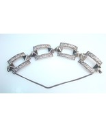 Sterling Natacha Brooks Signed Vintage Bracelet with Big Silver Links - $125.00