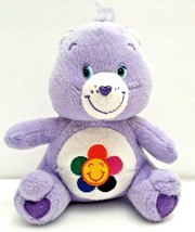 Care Bear Harmony Plush Purple Sitting Stuffed Animal Rainbow Flower Sun 7&quot; 2004 - £11.67 GBP