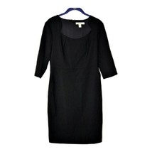 LARK &amp; RO Black Sheath Dress sz 4 NEW 3/4 Sleeves Work Office Cocktail D... - £15.15 GBP