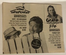 Home Improvement &amp; Grace Under Fire Tv Print Ad Tim Allen Brett Butler TPA4 - £4.73 GBP