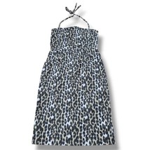 Urban Outfitters Dress Size 4 Denim Sleeveless Halter Strap Dress Leopar... - $34.64