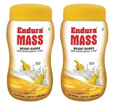 Endura Mass Weight Gainer - 500 gm x 2 pack (Banana) Free shipping worldwide - £40.42 GBP
