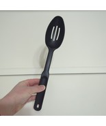 The Pampered Chef Slotted Black Nylon Cooking Serving Spoon Heat Resista... - $14.99