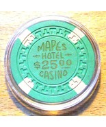 (1) $25. Mapes Casino Chip -1950s - Reno, Nevada - &quot;T&quot; Mold - $19.95