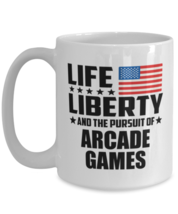 Funny Mug for Arcade Games Collector - Life Liberty And The Pursuit - 15 oz  - £12.78 GBP