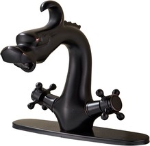 Oil-Rubbed Bronze Two-Handle One Hole Deck Mount Bathroom Sink Mixer Tap... - £77.36 GBP