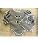 NIB 100% AUTH Gucci Baby Little Cat Longsleeve Bodysuit&amp; Bib Gift Set 6/... - £153.82 GBP