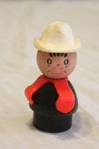 Vtg Fisher Price Fireman with wood head - £7.04 GBP