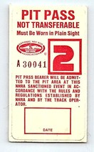 National Hot Rod Association Pit Pass - $14.84