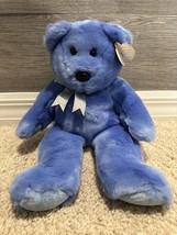 TY Beanie Babies Buddy Clubby ll Bear Plush Stuffed Animal Toy Silver Bo... - $11.39