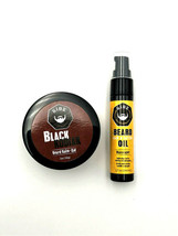 GIBS Manscraper Beard Hair &amp; Tattoo Oil 1 oz &amp; Black Kodiak Beard Balm A... - £31.12 GBP