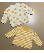 NEW Baby Infant Fleece Sweat Shirt Set of 2 Yellow Stripes &amp; Sun 3 Month... - $20.33 CAD