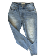 Everlane 90s Curvy Cheeky Straight Jeans Size 29 Cropped Button Fly Medi... - $21.28