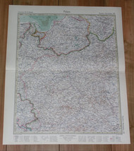 1925 Vintage Map Of Northern Poland East Prussia Germany Danzig Lithuania Warsaw - £29.49 GBP