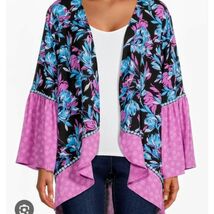 Women's Pioneer Woman NWT L/XL Flounce Sleeve Topper Kimono - $9.45