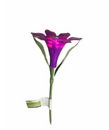 Solar Stake Purple Flower ShapedSolar Light Landscape Lamp for Garden Ya... - $9.78