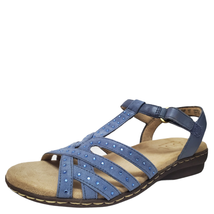 Naturalizer Soul Women&#39;s Brielle Sandals Leather Blue 8.5 M US 6.5 UK 38.5 EU - £38.57 GBP