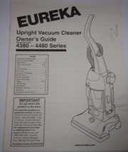 Eureka Upright Vacuum Owner’s Guide 4380-4480 Series 1999 - £3.98 GBP