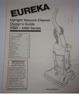 Eureka Upright Vacuum Owner’s Guide 4380-4480 Series 1999 - $4.99