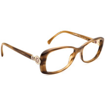 Chanel Eyeglasses 3202 c. 1101 Brown Marble Rectangular Frame Italy 53[]16 135 - £319.73 GBP