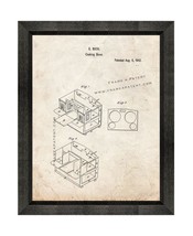 Cooking Stove Patent Print Old Look with Beveled Wood Frame - £19.94 GBP+