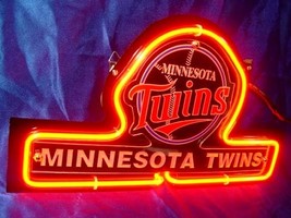 MLB Minnesota Twins Beer Bar 3D Beer Bar Neon Light Sign 10&quot; x 7&quot; - £159.04 GBP