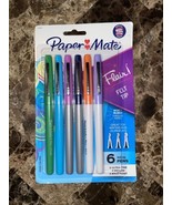 Paper Mate Flair Felt Tip Pens, Assorted Tips and Colors, 6 Count - $11.87