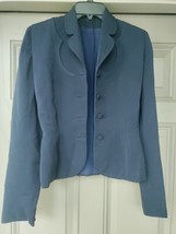 Vintage Women&#39;s Tailored Jacket Blazer Coat Dark Blue SZ S/M - £35.21 GBP