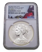 2017-P 1 Oz. Silver American Liberty Medal Graded by NGC as PF70 Reverse Proof - £176.00 GBP
