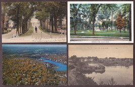 (4) Calais, ME Antique Postcards - Memorial Park, Calais Ave, River, Aerial View - £10.08 GBP