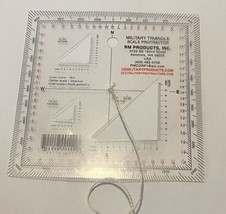 RM PRODUCTS Military Triangle Scale Protractor: 1:25k 1:50k 1:100k String - £6.46 GBP