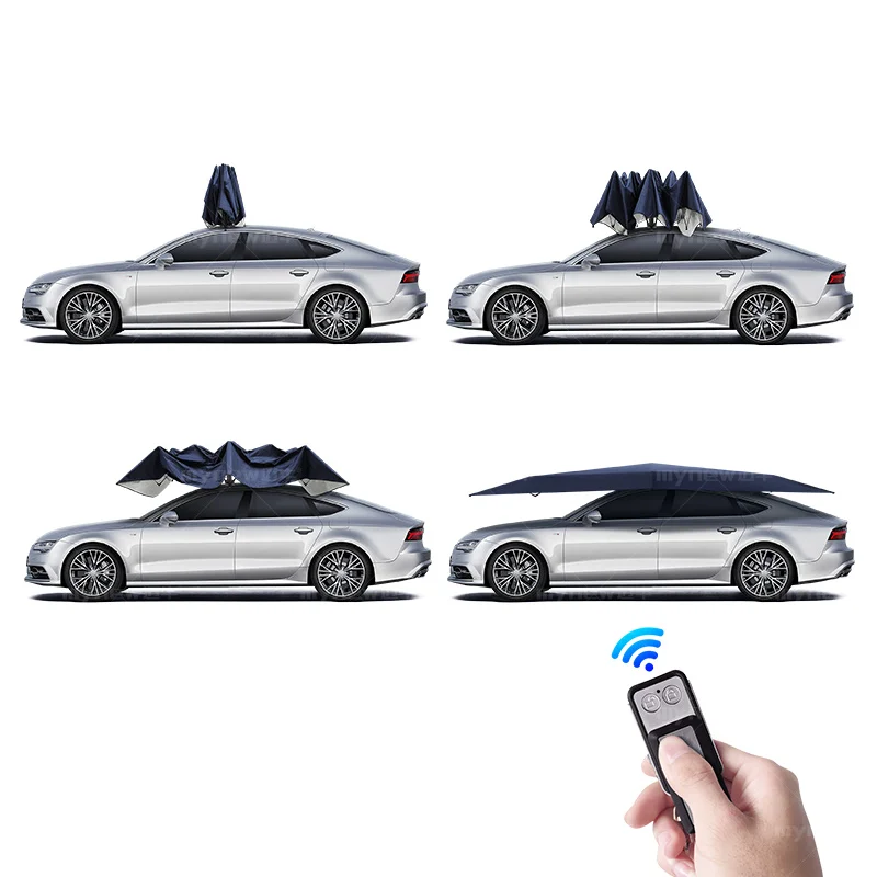 2023 Summer Products Anti-UV Automatic Folding Sun Shade Covering Roof Car Cover - £390.77 GBP