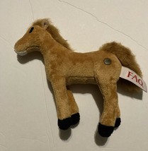 FAO Schwarz for Toys R Us Plush Horse Palomino Brown White Stuffed Toy 9” - £9.30 GBP