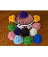 Set of Pot Holders Beanie Hats For Lids Crochet Hand Made Choice of Colors - £7.94 GBP