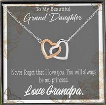 Express Your Love Gifts to My Granddaughter Grandpa&#39;s Princess Inseparable Neckl - £51.39 GBP