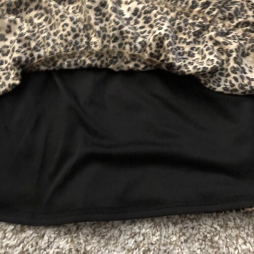 Entro Womens Size Small Animal Leopard print Tiered Elastic Waist Lined Skirt Item image 7