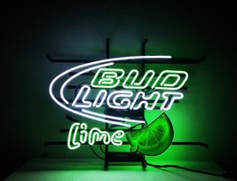 New Bud Light Lime Beer Light Bar Pub Light Lamp Neon Sign 19&quot;x15&quot; - £120.46 GBP