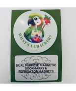 What&#39;s A Cracker? Green Parrot-Theme Magnetic Bookmark - $8.00
