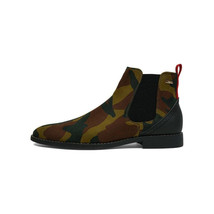 Men TAYNO Chelsea Chukka Micro Suede Soft Comfortable Boot Victorian Green Camo image 7