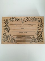Embossing Arts Rubber Stamp It&#39;s a BBQ RSVP Invite Summer Party Card Mak... - £9.40 GBP