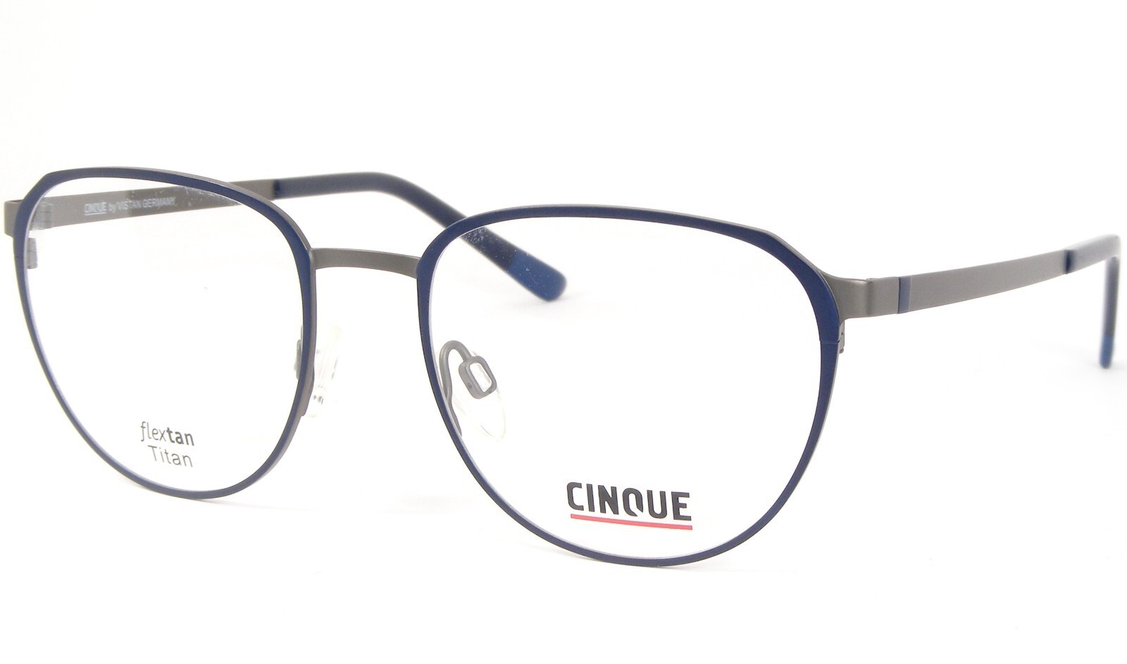 Cinque Di Vistan 41001 3 Matt Blu / Grigio Occhiali Flextan Titan 51-18-... - $76.77