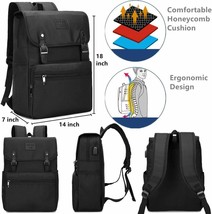MacBook Pro 13&quot; Backpack Water Resistant Large Storage Daily Bag USB Por... - $67.86