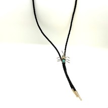 Vintage Sterling Indian Native American Navajo Spider Insect Turquoise Bolo Tie - £67.25 GBP
