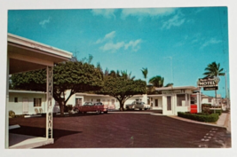 Palm &amp; Pine Motel Old Cars Lake Worth Florida FL Koppel Color Postcard c1960s - £9.66 GBP